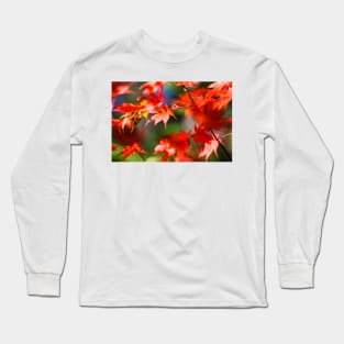 Maple tree red autumn leafs Long Sleeve T-Shirt